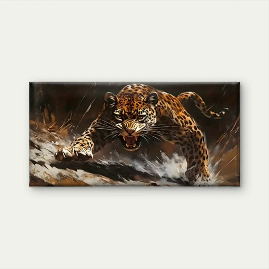Modern Jaguar In Jungle Perfect Wall Art Canvas Office Home Room Framed 80x45cm