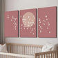 3pcs Minimalist Bird Flock Silhouette Wall Art Set Canvas Framed 40x60cm - High Quality Print 100% Australian Made Wall Canvas Ready to Hang