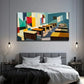 Modern Neat Classroom Wall Art Canvas Office Home Room Framed 80x45cm