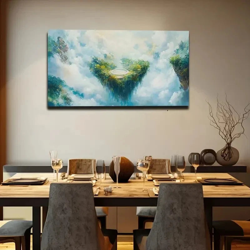 Clouds & Sunlight Mystical Wall Art Canvas Office Home Room Framed 120x60cm