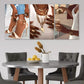 3pcs Fashionable Black Women With Heel Rings & Wine Glass Canvas Framed 40x60cm - High Quality Print 100% Australian Made Wall Canvas Ready to Hang