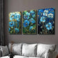 3pcs Blue Lilies And Natural Scenery Wall Art Set Canvas Framed 40x60cm - High Quality Print 100% Australian Made Wall Canvas Ready to Hang