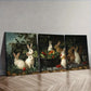 3pcs Rabbit farm ( Wall Art Set Canvas Framed 40x60cm - High Quality Print 100% Australian Made Wall Canvas Ready to Hang