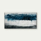 Blue White Abstract Wall Art Canvas Office Home Room Framed 80x45cm