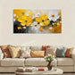 Abstract Yellow Flower wall canvas office home room framed 120x60cm