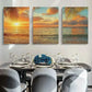 3pcs Beautiful Sunset Scenery Seascape Metal Print Ready to Hang Art
