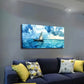 Ocean Scene With Sailing Wall Art canvas office home room framed 120x60cm