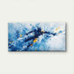 Dynamic Splash Design Wall Art Canvas Office Home Room Framed 80x45cm