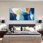 Abstract Coastal Ocean Waves Wall Art Canvas Office Home Room Framed 120x60cm