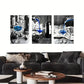 3pcs Modern Black & White Wine Pouring Metal Print Ready to Hang Art