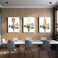 3pcs  Green Watercolor Floral & Kitchenware Metal Print Ready to Hang Art