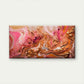 Pink And Gold Abstract Swirl Wall Art Canvas Office Home Room Framed 120x60cm