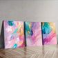3pcs Featuring Abstract Designs Colorful  Wall Art Set Canvas Framed 40x60cm - High Quality Print 100% Australian Made Wall Canvas Ready to Hang