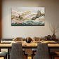 Golden Lines & Pastel Tones Wall Art Canvas Office Home Room Framed 80x45cm