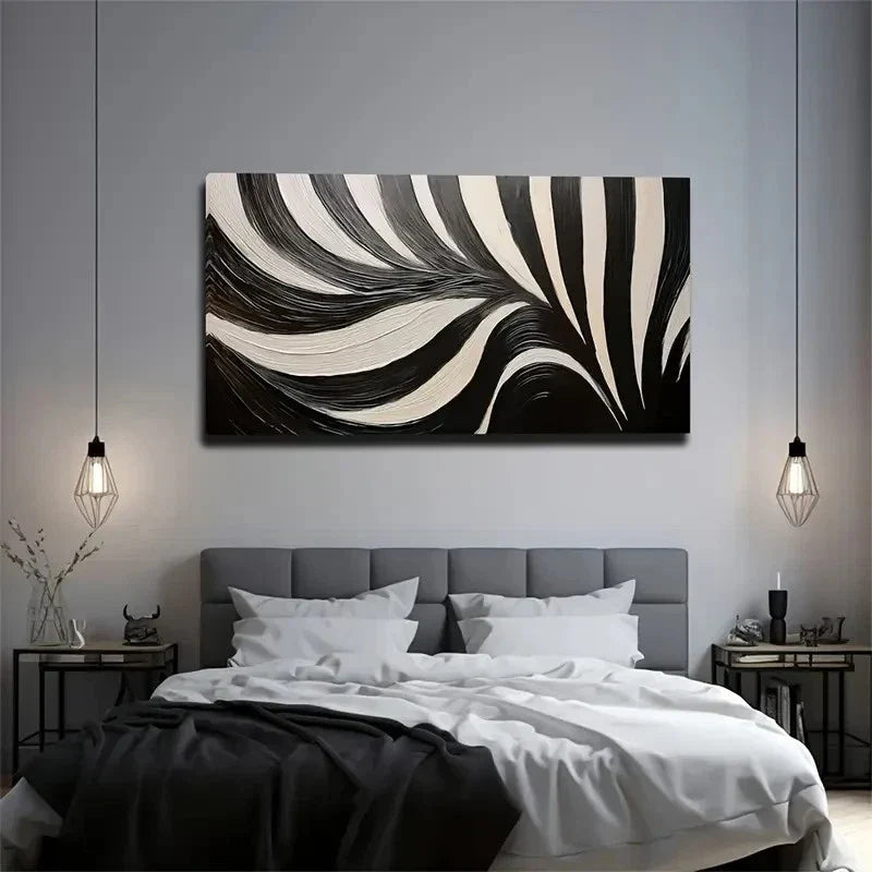 Zebra Pattern Composition Wall Art Canvas Office Home Room Framed 120x60cm