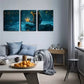 3pcs Glowing Starfish, Serene Ocean Scene Wall Art Set Canvas Framed 40x60cm - High Quality Print 100% Australian Made Wall Canvas Ready to Hang