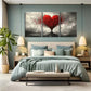 3pcs Heart Shaped Tree Canvas Wall Art Metal Print Ready to Hang Art