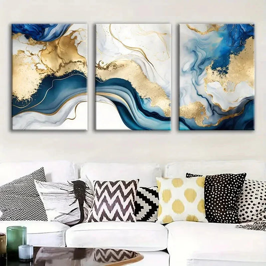 3pcs Abstract Art Poster, Fantasy Metal Print Ready to Hang Art