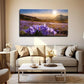 Blooming Purple Flowers Wall Art Canvas Office Home Room Framed 80x45cm