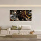 Golden Milky Way Abstract Wall Art Canvas Office Home Room Framed 120x60cm