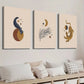 3pcs Mystical Animals & Celestial Wall Art Set Canvas Framed 40x60cm - High Quality Print 100% Australian Made Wall Canvas Ready to Hang