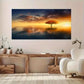 Vibrant Sunset Hues Central Wall Art Canvas Office Home Room Framed 80x45cm