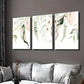 3pcs Minimalist Lily Flower Golden Nature Wall Art Set Canvas Framed 40x60cm - High Quality Print 100% Australian Made Wall Canvas Ready to Hang