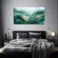 Green Gilded Nature Wall Art Canvas Office Home Room Framed 120x60cm
