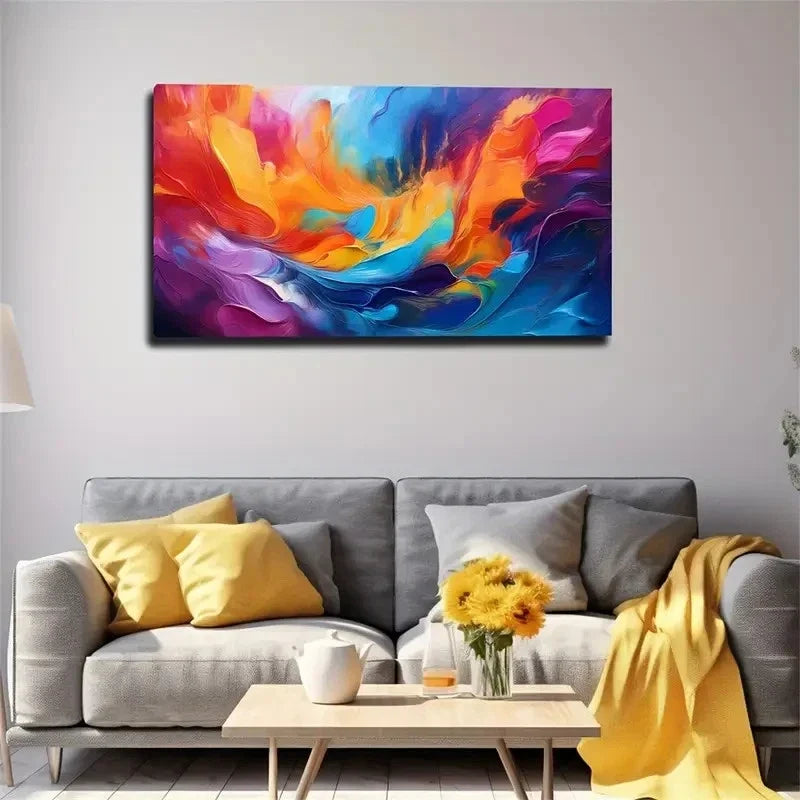Vibrant Colorful Decor Painting Wall Art Canvas Office Home Room Framed 120x60cm