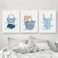 3pcs Vintage Swimsuit Bathing Design Metal Print Ready to Hang Art