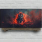 3pcs Red Angry Tiger Fire Stunning Red Metal Print Ready to Hang Art