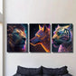 3pcs Featuring Cosmic Creatures, Metal Print Ready to Hang Art