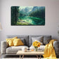 Vibrant Mountain Lake Scene Wall Art Canvas Office Home Room Framed 80x45cm