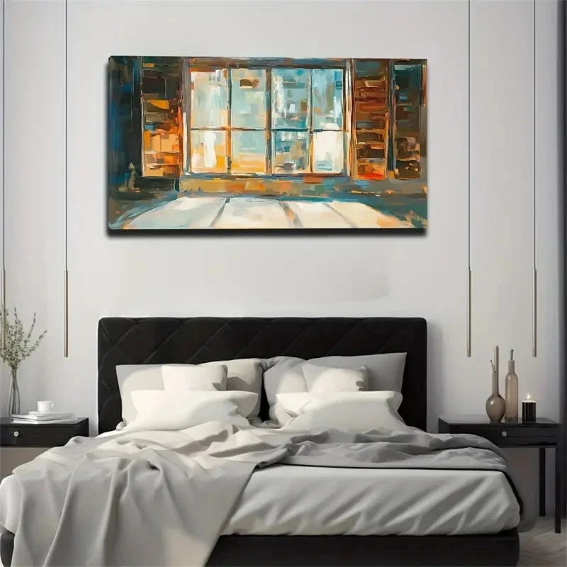 Rich Sense Of Layering Colors Wall Art Canvas Office Home Room Framed 80x45cm