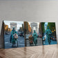 3pcs  Goddess cycling In The Streets Wall Art Set Canvas Framed 40x60cm - High Quality Print 100% Australian Made Wall Canvas Ready to Hang