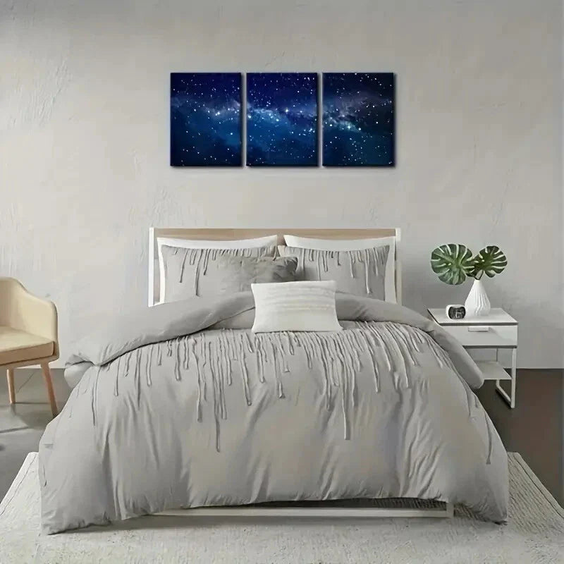 3pcs  Deep Space High Definition Star Metal Print Ready to Hang Art