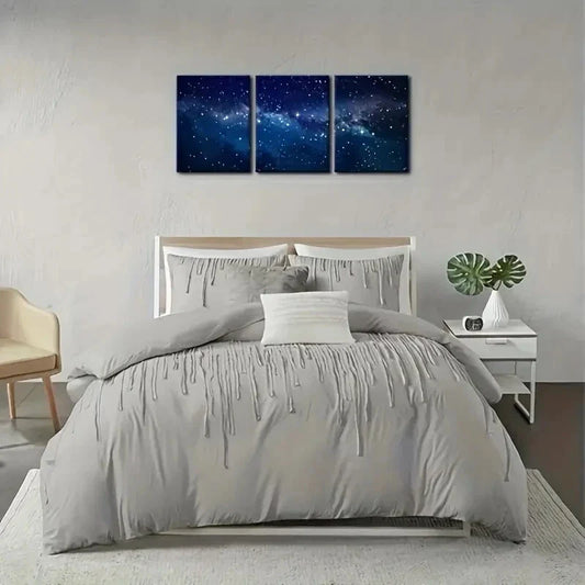 3pcs  Deep Space High Definition Star Metal Print Ready to Hang Art