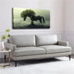 Enchanted Forest Horse Tree Wall Art Canvas Office Home Room Framed 120x60cm