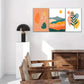 3pcs Geometric Pattern Landscape Decoration Metal Print Ready to Hang Art