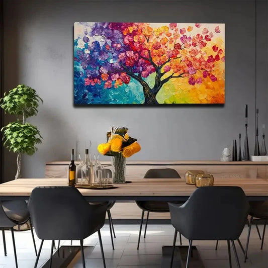Colorful Cherry Blossoms Wall Art canvas office home room framed 120x60cm