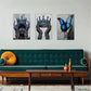 3pcs African American Crown Fashion Black Metal Print Ready to Hang Art