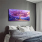 Golden & Purple Leaf Tree Trunk Wall Art Canvas Office Home Room Framed 120x60cm