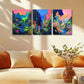 3pcs Polybiota Design Metal Print Ready to Hang Art