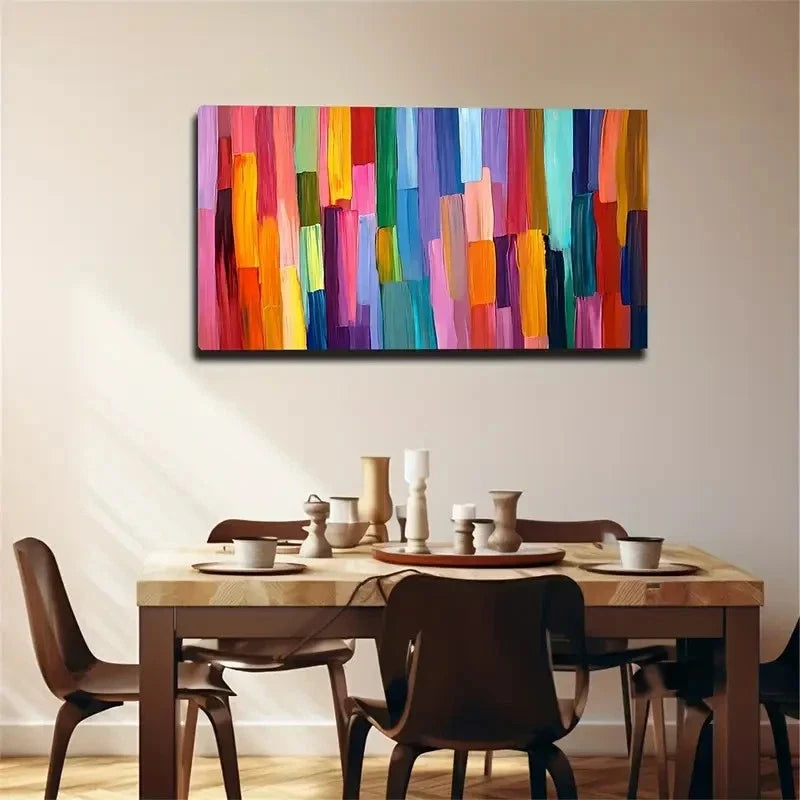 Quickly Painted With A Brush Wall Art Canvas Office Home Room Framed 120x60cm