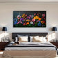 Vibrant Blooms Modern Artwork Wall Art Canvas Office Home Room Framed 120x60cm