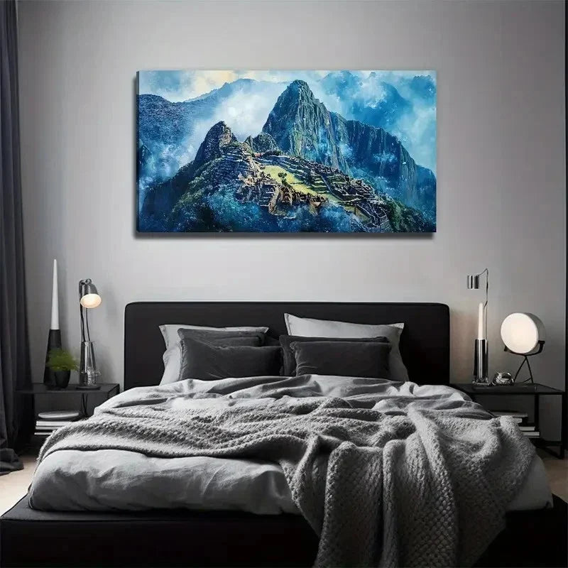 Abstract Urban Suitable Wall Art Canvas Office Home Room Framed 120x60cm