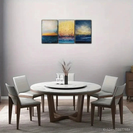 3pcs Expression Abstract Art Deco Poster Metal Print Ready to Hang Art