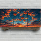 3pcs Heart-Shaped Cloud Blue Sky Metal Print Ready to Hang Art