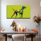 Lime Green Background Decor Wall Art Canvas Office Home Room Framed 80x45cm