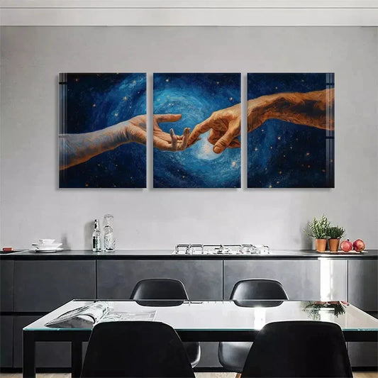 3pcs Vibrant Stars and Swirling Galaxy Perfect Wall Art Set Canvas Framed 40x60cm - High Quality Print 100% Australian Made Wall Canvas Ready to Hang